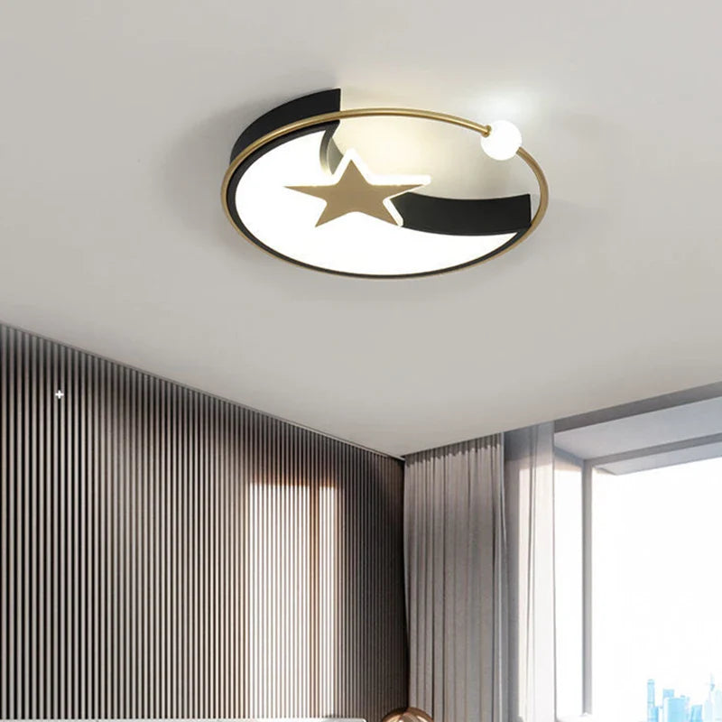 Econiko LED Ceiling Lamp Modern Nordic Light 40W 50W 65W Star Moon Model Home Decor for Living Room Bedroom