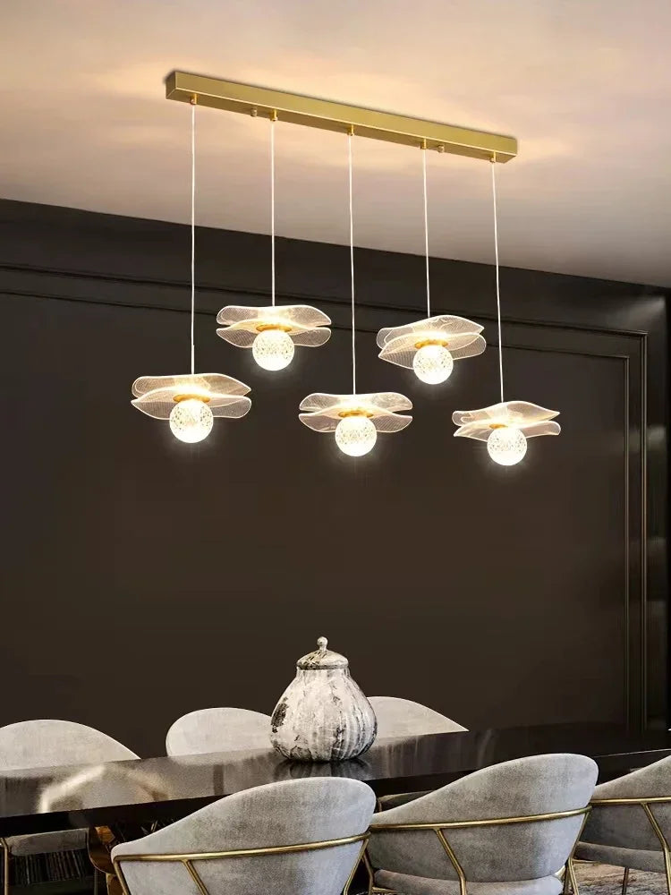 Acrylic LED Pendant Lights Modern Kitchen Island Decor Econiko Branded Eco-Friendly Fixtures