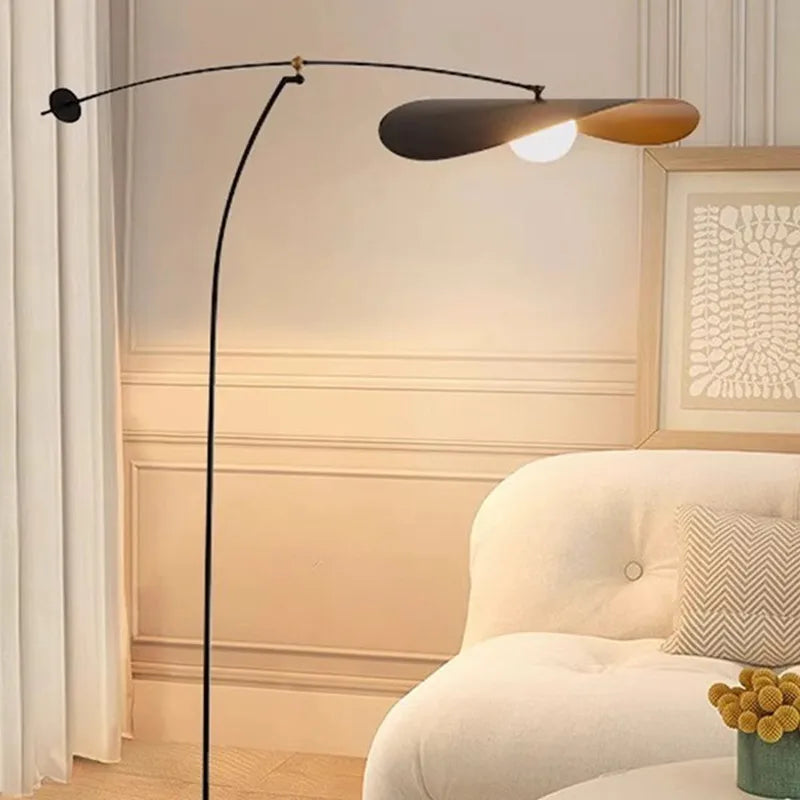 Adjustable LED Floor Lamp for Reading in Bedroom, Living Room - Econiko Long Arm Iron Light