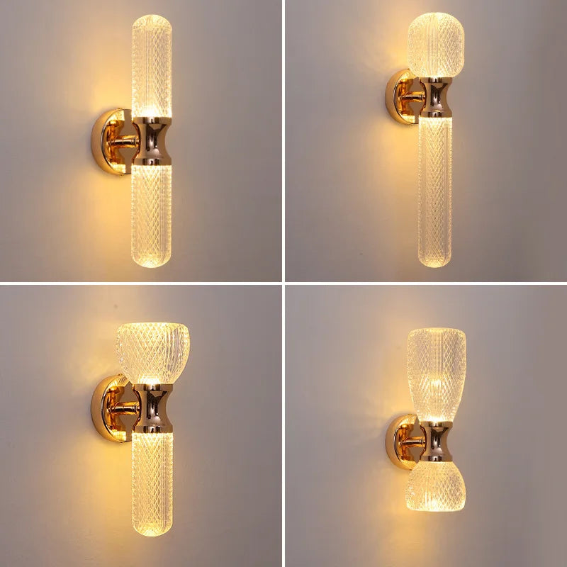 Nordic Gold LED Wall Light Modern Sconce for Bedroom Living Room by Econiko