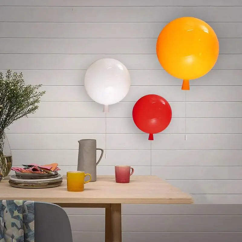 Colorful Balloon Memory LED Wall Lamps Pull Switch - Econiko Wall Lighting