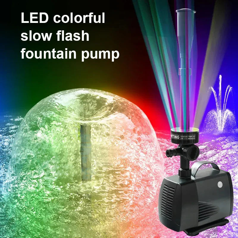 Econiko Submersible LED Fountain Pump for Garden Pond with Flashing Light