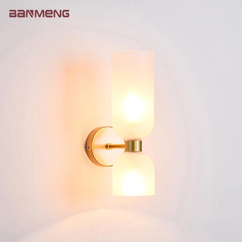 Econiko Nordic Glass Wall Lamp LED Sconces Indoor Lighting Home Decor Bedroom Kitchen