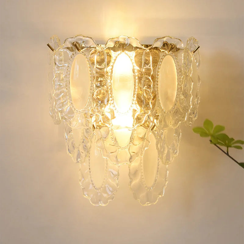 Econiko Luxury LED Wall Lamp Light Glass Sconces for Bedroom Living Room