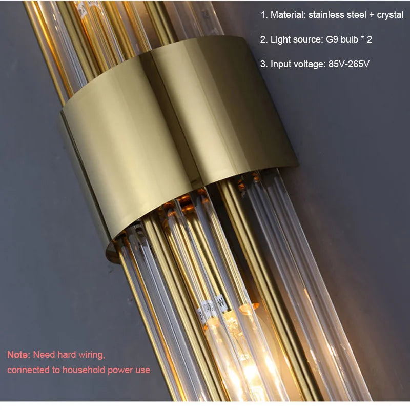 Econiko Modern LED Gold Wall Lamp for Living Room Bedroom, Indoor Lighting Wall Sconce