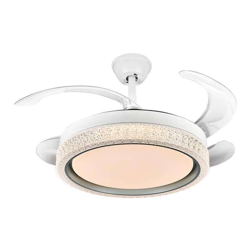 Ceiling Fan Light with Remote Control LED, Small Decorative Fans for Bedroom, Dining Room by Econiko