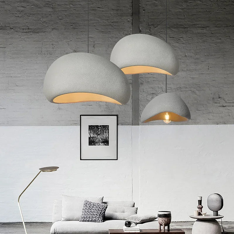 Econiko Cream Pendant Lights Nordic Modern Style Chandelier for Living Room, Bedroom, Dining Room