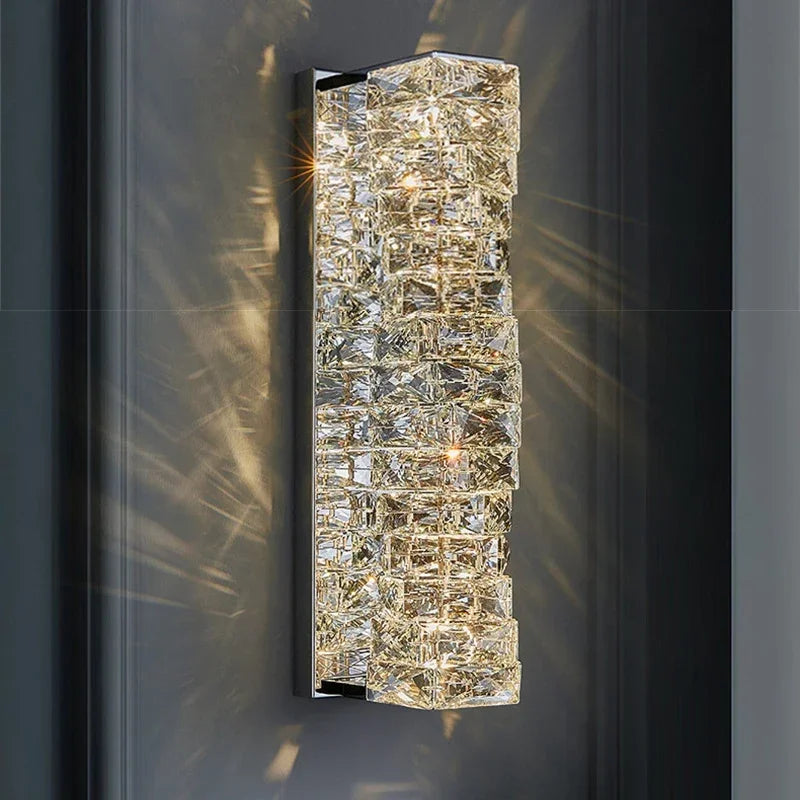 Econiko K9 Crystal LED Wall Lamp: Luxury Modern Nordic Sconces for Home Decor in Living Room